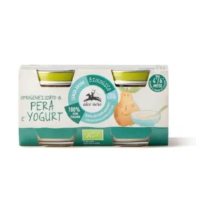 purée de poire et yaourt bio alce nero - 2*80g