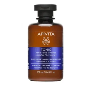 shampooing tonique homme - apivita pour cheveux renforcés et sains - 250ml