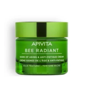 apivita crème anti-âge riche bee radiant age defense 50ml - protection et réparation
