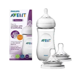 biberon avent naturel 260ml + 2 tétines 3m offertes - allaitement naturel et anti-coliques