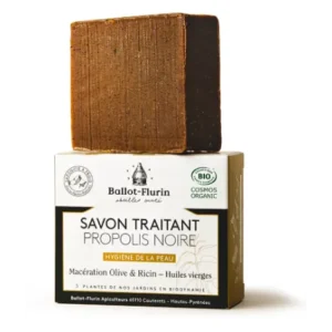 savon trait pur à la propolis noire - hydratant et surgras de ballot-flurin, 100g