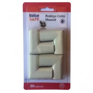 protège-coin en mousse bébésafe blanc (4 pcs) - sécurisez votre maison pour vos enfants
