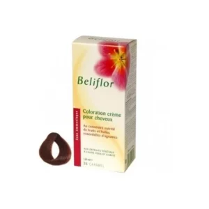 coloration crème pour cheveux beliflor unidose n° 35 caramel 120ml - sans ammoniaque