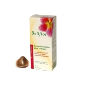 coloration crème pour cheveux beliflor unidose n° 37 - couleur gourmande sable 120ml sans ammoniaque