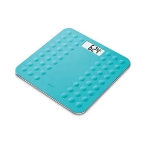 pèse-personne en verre turquoise beurer gs 300 avec surface antidérapante