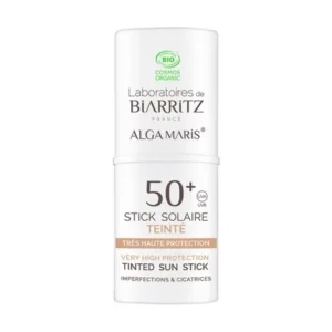 stick solaire teinté spf 50+ certifié bio alga maris biarritz