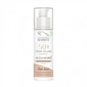 crème solaire visage teintée ivoire spf50 - protection solaire naturelle 50ml