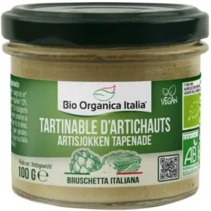tartinable d'artichaut bio organica - 140g de délice italienne