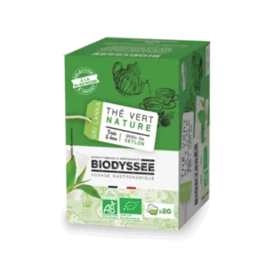 thé vert ceylan biologique en sachets - biodyssee 20 sachets