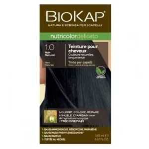 coloration naturelle biokap nutricolor delicato 1.0 noir naturel