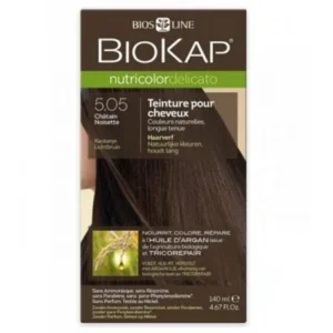 coloration végétale biokap nutricolor delicato 5.05 châtain noisette - douceur et protection