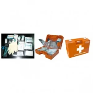 boîte de secours équipée l8035 avec compartiments modulables