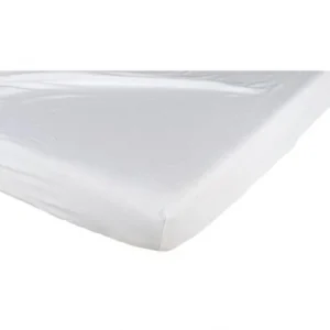drap-housse blanc en jersey de coton extensible pour lit 60*120 cm - candide