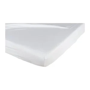 drap housse blanc en coton jersey extensible - lit 70x140 cm
