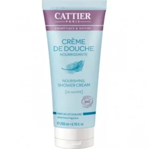 crème de douche nourrissante cattier - parfum lotus blanc 200ml