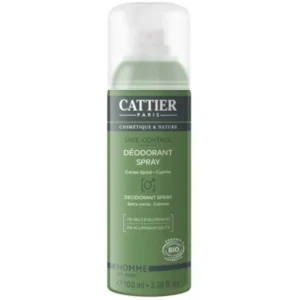 cattier natural deodorant spray - safe-control 100ml for sensitive skin