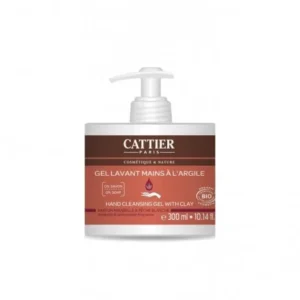 gel lavant mains à l'argile bio pêche & mirabelle 300ml - cattier