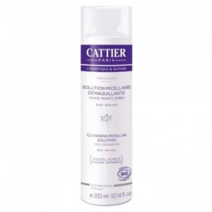 cattier solution micellaire démaquillante perle d'eau - 300ml pour visage, yeux et lèvres