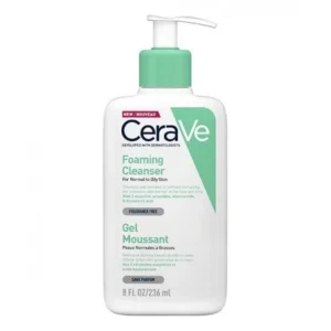 gel moussant cerave pour peaux normales à grasses - 236ml