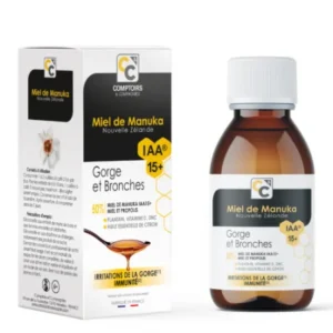 solution buvable gorge et bronches au miel de manuka et zinc - 100ml comptoirs & compagnie