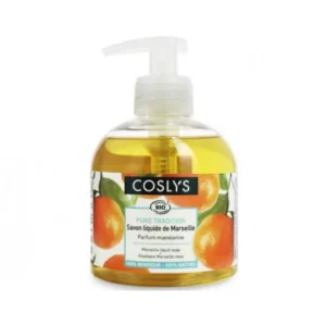 savon liquide de marseille bio à la mandarine - coslys 300ml