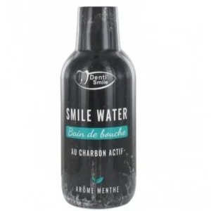 bain de bouche au charbon actif denti smile 300ml - protection contre les caries