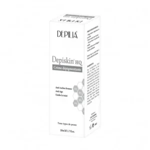 crème dépigmentante depilia depiskin hq 50ml - éclaircissante avec vitamine c et alpha arbutine