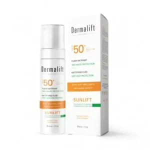 fluide matifiant dermalift sunlift - haute protection spf 50+ pour peau mixte à grasse 50ml