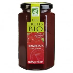 bio raspberry jam 100% fruits - confire framboises 300g
