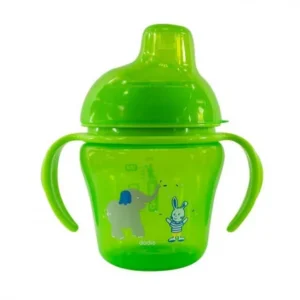 tasse d'apprentissage anti-fuite 200ml - dodie vert +6 mois