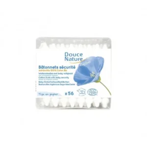 bâtonnets sécurité bébé douce nature - 56 unités en coton bio