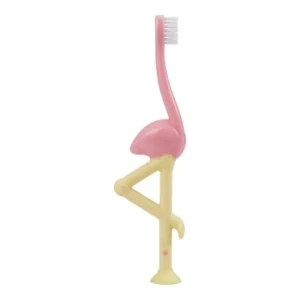 brosse à dents bébé flamant rose – dr brown's pour 1-4 ans