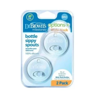 tétines dr browns options+ col large - pack de 2 - niveau 2