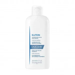 ducray shampooing doux antipelliculaire elution 200 ml - équilibrant et respectueux des cheveux colorés