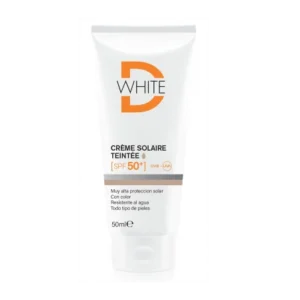 crème solaire teintée dwhite spf50+ - protection solaire éclaircissante 50ml