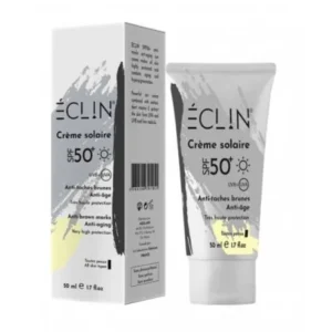 crème solaire anti-taches et anti-âge spf50+ eclin - protection maximale