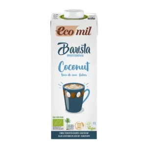 lait de coco bio pour barista ecomil - sans sucre, tetra brik 1l