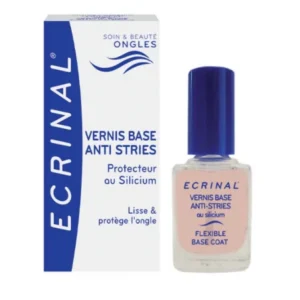 ecrinal vernis base anti-stries – protection et égalisation des ongles 10 ml
