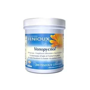 mélange circulatoire fenioux venopycnol 200 gélules pour la santé des jambes et circulation sanguine