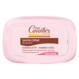 savon crème rogé cavaillès beurre d'amande et rose 115g pour peaux sèches et sensibles