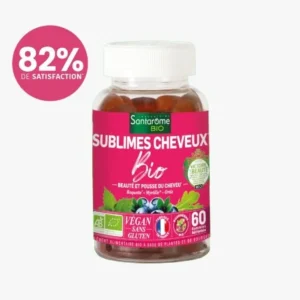 gummies cheveux bio santarome sublimes - 30 gummies nutrition capillaire