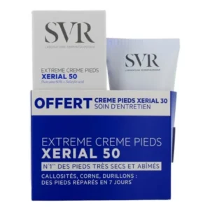 svr xerial 50 extreme creme pieds 40ml achete + xerial 30 creme pieds 50ml offert