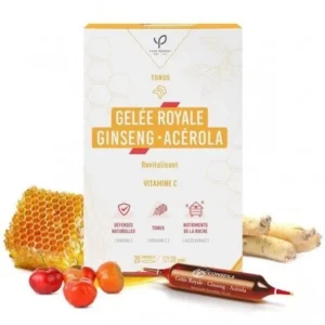 yves ponroy gelee royale ginseng-acerola 20 ampoules