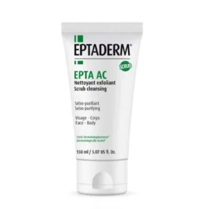nettoyant exfoliant eptaderm epta ac - 150ml pour peaux jeunes à problèmes