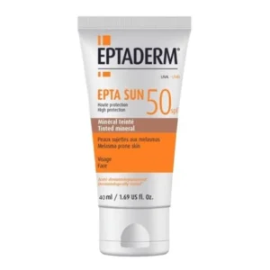 crème solaire teintée eptaderm eptasun 50+ pour le visage - 40 ml