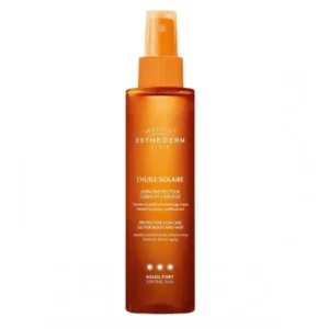 huile solaire protectrice esthederm bronz l’huile pour corps et cheveux - soleil fort 150 ml
