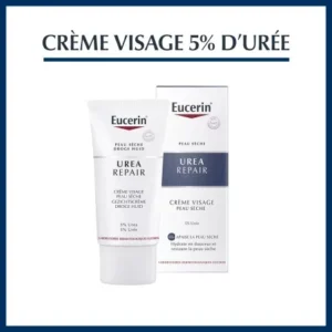 eucerin crème visage 5% d'urée - hydratation intense pour peaux sèches
