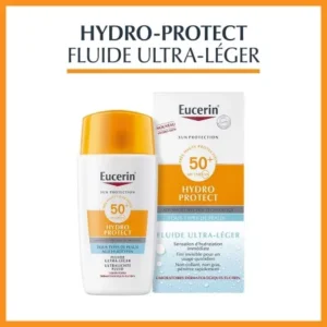 eucerin hydro protect fluide ultra léger spf 50+ - protection solaire pour tous types de peaux (50ml)