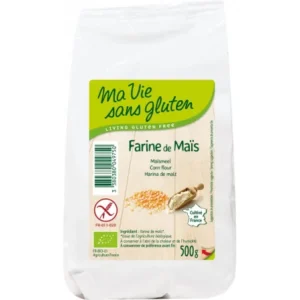 farine de maïs sans gluten bio ma vie sans gluten - 500g