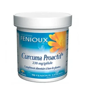 Curcuma Proactif - Complément Alimentaire avec Poivre Noir – 90 Gélules de 230 mg